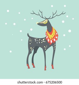 Christmas Magic Deer and Forest