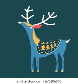 Christmas Magic Deer and Forest