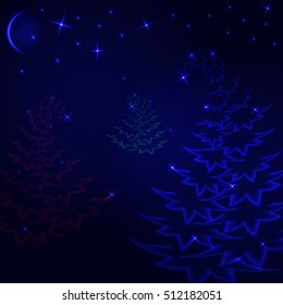 Christmas magic forest
