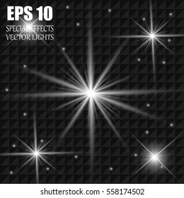 Christmas Magic Glittering Light. Shining Swirl Light. Vector Illustration.