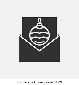 Christmas mail icon illustration isolated vector sign symbol