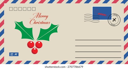 Navidades de correo, postal, ilustración dibujada a mano. Navidades de correo, postal, ilustración dibujada a mano.