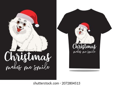 Christmas makes me smile t-shirt design