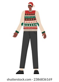 christmas man wearing coat character