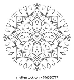 Christmas Mandala for Coloring. 