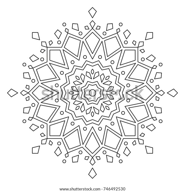 Download Christmas Mandala Coloring Stock Vector (Royalty Free ...