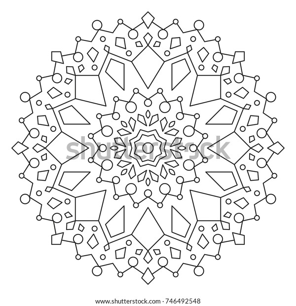 Download Christmas Mandala Coloring Stock Vector (Royalty Free ...