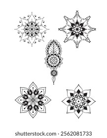 Christmas Mandala Design for Coloring Book Pages – Relaxing and Easy Mandalas for Adults. Perfect for Stress Relief and Mindful Coloring Experiences. Resizable Vector File, Ideal for Print and Digital