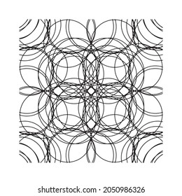 Mandala de Navidad. Mandala, copo de nieve. Elemento De Ronda Para El Libro De Colores. Líneas negras sobre fondo blanco. Vector.