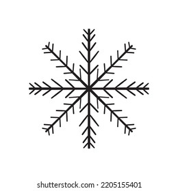 Christmas Mandala. Snowflake Mandala. Round Element For Coloring Book. Black Lines on White Background. Vector. Ethnic decorative elements. Islam, Arabic, Indian, ottoman motives.