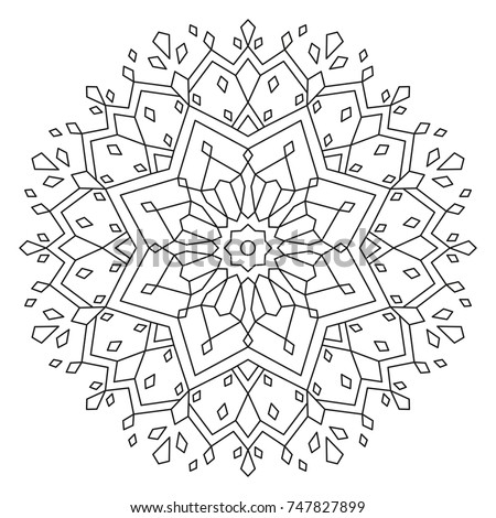 Download Christmas Mandala Snowflake Mandala Round Element Stock ...