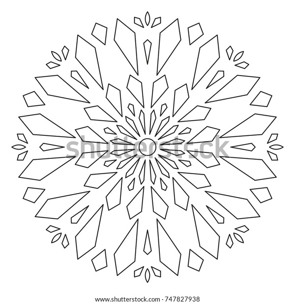 Download Christmas Mandala Snowflake Mandala Round Element Stock ...