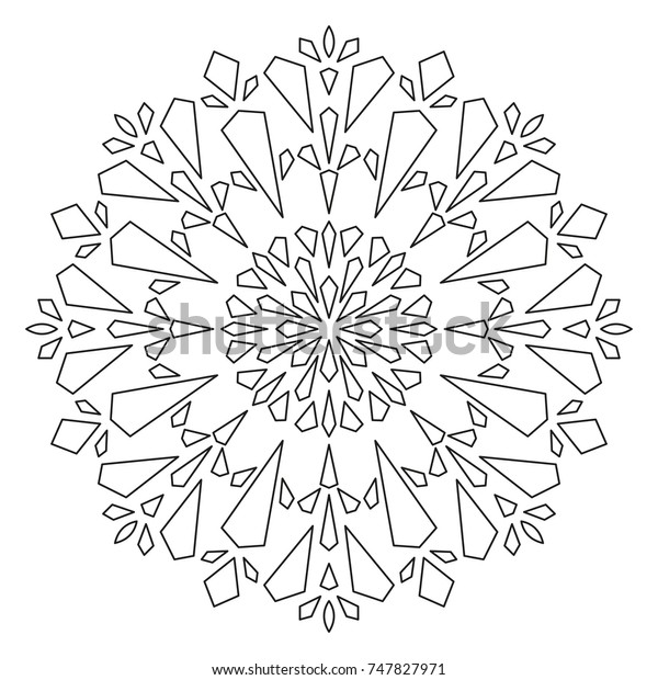 Download Christmas Mandala Snowflake Mandala Round Element Stock ...