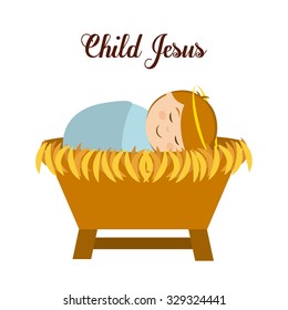 Christmas manger characters design, vector illustration eps10 graphic 