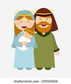 Christmas manger characters design, vector illustration eps10 graphic 