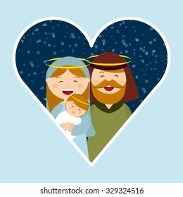 Christmas manger characters design, vector illustration eps10 graphic 
