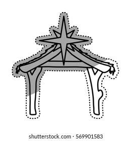 Christmas manger concept icon vector illustration graphic design