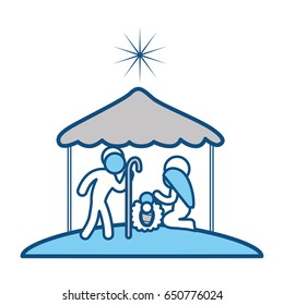 Christmas manger symbol