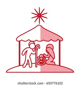 Christmas manger symbol