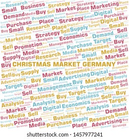 Christmas Market Germany word cloud. Vector made with text only