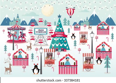 Christmas Market Vector/illustration