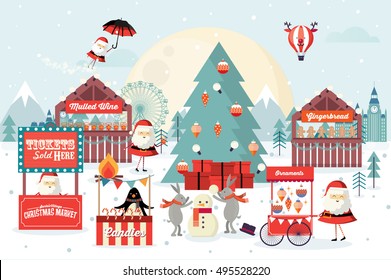 Christmas Market Vector/illustration