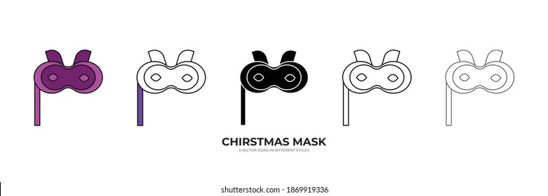 CHRISTMAS MASK VECTOR TYPE ICON