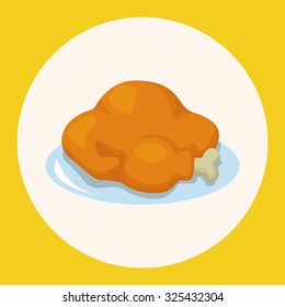 Christmas meal grill chicken theme elements