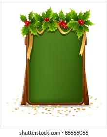 Christmas menu bulletin board