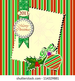 Christmas Menu Sheet, Vector Illustration