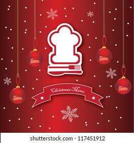 Christmas menu vector design