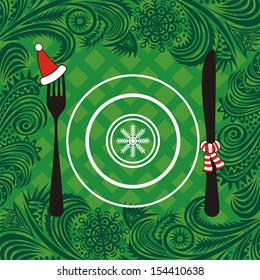 Christmas menu vector illustration