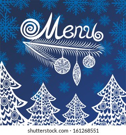 Christmas menu vector illustration