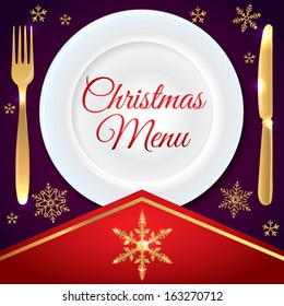 Christmas menu - vector illustration