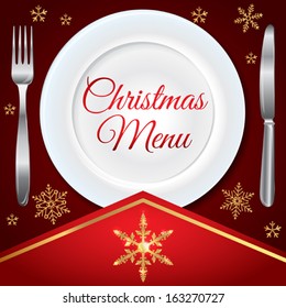 Christmas menu - vector illustration