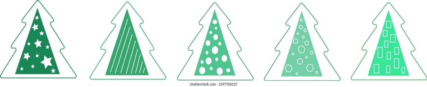 Christmas merry children's fir trees