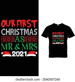 Christmas and merry Christmas t shirt design