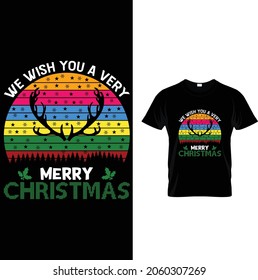 Christmas and merry Christmas t shirt design