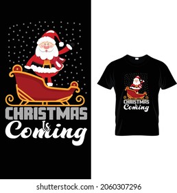 Christmas and merry Christmas t shirt design