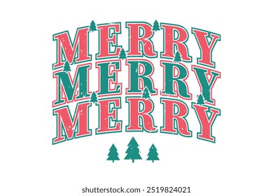 Christmas Merry T-shirt Design, Christmas Shirt