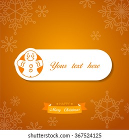 Christmas message with a gingerbread icon