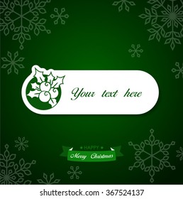 Christmas message with a mistletoe icon
