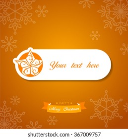 Christmas message with a christmas star icon