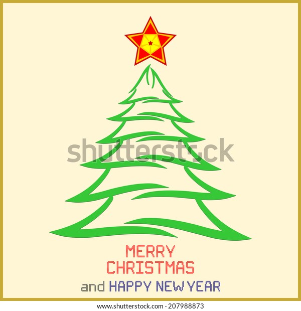 Download Christmas Message Tree Illustration Christmas New Stock Vector Royalty Free 207988873 PSD Mockup Templates