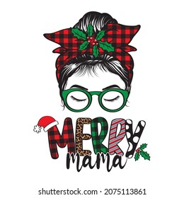 Christmas Messy Bun Merry Mama Collection Set