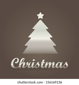 Christmas metallic Symbol, Vector illustration.