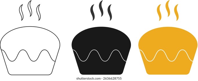 Christmas Mince Pie icon Minced Pie icon set vector illustration