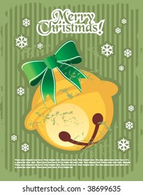 Christmas minimal simple postcard with decorative Christmas elements and space for your text.