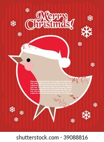 Christmas minimal simple postcard with decorative elements and space for your text.