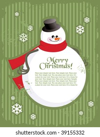  Christmas minimal simple postcard with decorative Christmas elements and space for your text.